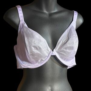 Flocked Logo Unlined Demi Bra from Savage X Fenty 42 dd purple